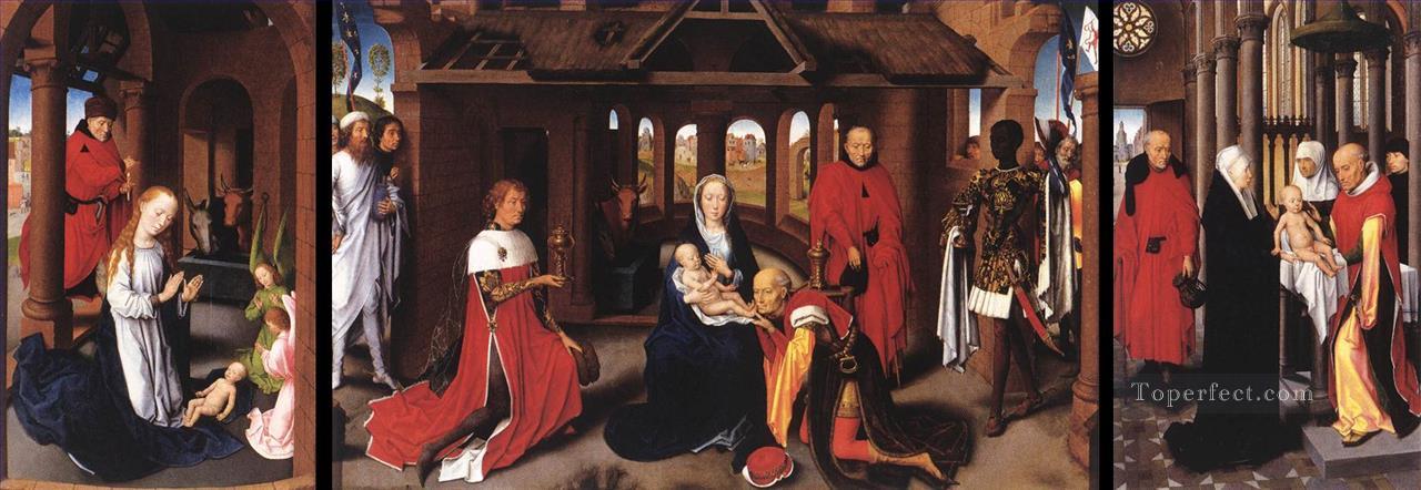 Triptych 1470 Netherlandish Hans Memling Oil Paintings